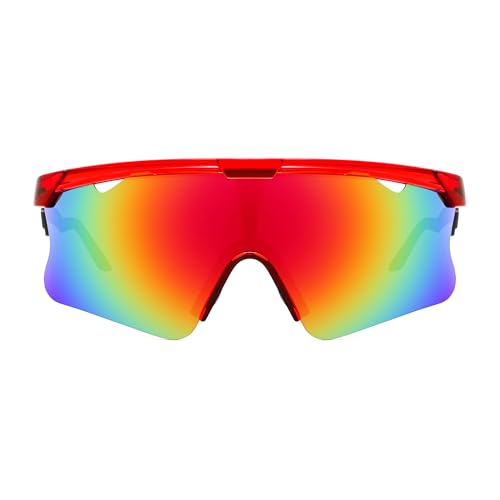 Image of FEISEDY Sunglasses for Men and Women, Polarized Large Retro Rimless Glasses TR90 Frame for Baseball, Cycling, Sports B4073