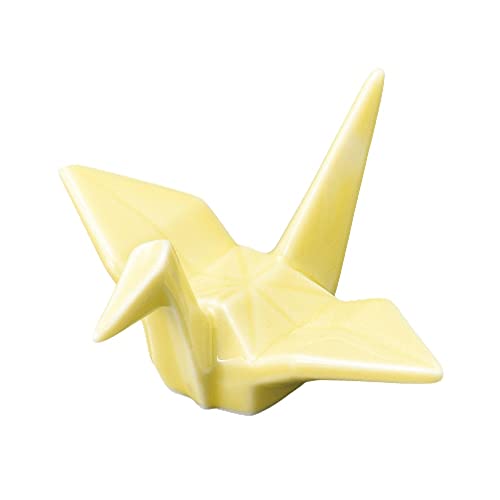 山下工芸(Yamashita kogei) 美濃焼 黄折ツル 箸置き 5.9cm 99313