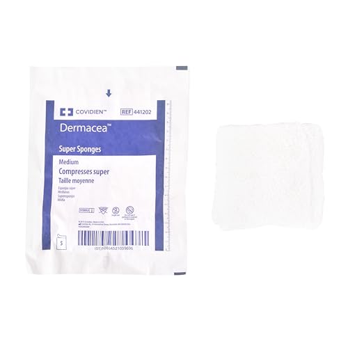 Cardinal HealthTM DermaceaTM Woven Super Fluff Gauze Sponge, Medium, Sterile, 6 x 6.75IN, 441202, Case of 600
