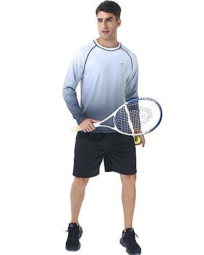 Image of Satankud Men's Swim Shirts Rashguard Sun Shirt UPF 50+ UV Sun Protection Outdoor Long Sleeve T-Shirt Swimwear