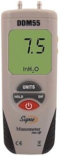 SUPCO DDM55 Digital Dual Input Manometer, 10 psi, 32 Degree F to 122 Degree F