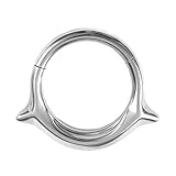 NUEAYMS Use anillos de nariz sin costuras con superficies pulidas en forma de corazón, joyería adecuada para aretes fáciles de usar