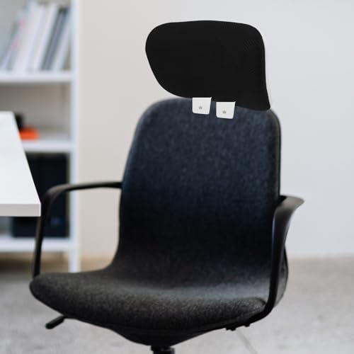 Coussin d'appui-tête de chaise ergonomique réglable en maille noire