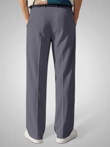 Image of FTX Men's Korean Style Casual Trouser | Premium Lycra Stretch Fabric | Smart Regular Fit | 2 Side Pockets | Comfortable Stretchable Everyday Wear Pants