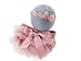 Chiffon Diaper Cover and Matching Baby Headband Set - Old Rose Pink Bloomer with Ruffles - Newborn Girl Photo Props for Photography