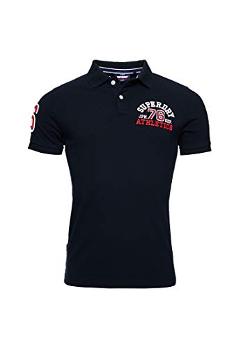 Superdry Herren Klassisches Polohemd aus Bio-Baumwolle mit Applikation...