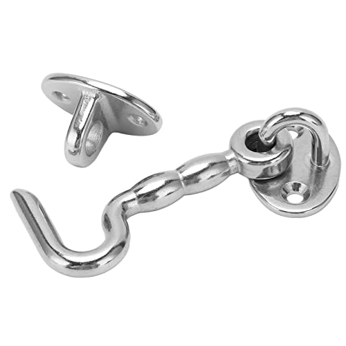 Boat Door Latch Hook Eye Latch Stainless Steel Door Latch Hook Privacy Hook with Eye Latch Heavy Duty for Boat Ship Yacht