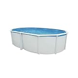 Steinbach Stahlwandpool Set Highline oval 550 x 366 x 132 cm, Set inkl. Pool, Leiter, Skimmer, Einlaufdüse, Schläuche,