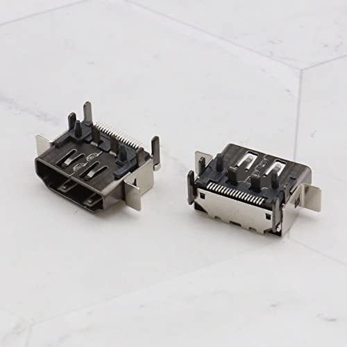 Image of SING F LTD 2PCS HDMI Port Compatible with Xbox One X Console ONLY Socket Interface Jack Plug Connector Display Port Component Replacement Parts Accessories