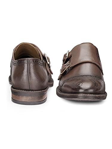 Image of TEAKWOOD LEATHERS Men Formal Monk Shoes Perfect for Semi Casual, Parties & Other Occasions Comfort, Durable Genuine Leather Monks Shoe for Men | SH MJ-57 P