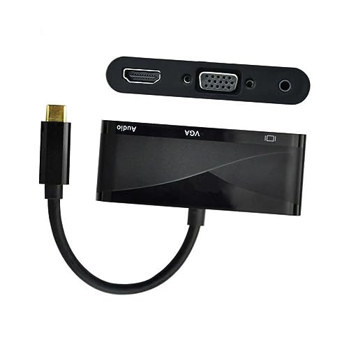 Adaptateur USB Type C vers VGA avec audio câble de conversion compact PC