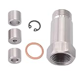 Yharnamite Durable O2 Sensor Spacer with Adjustable Gas Flow Inserts, M18 X1.5 Lambda O2 Sensor Extension & Exhaust Restrictor Fitting