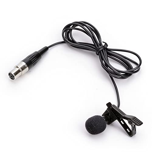 Black Lavalier Lapel Tie Clip Cardioid Condenser Mini Xlr 4Pin Microphone For Shure Wireless Bodypack Transmitter #TOP5