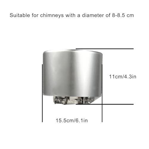 Chapeau de cheminée inox durable et résistant pour poêle à bois