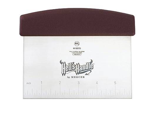 Mercer Culinary Hell's Handle 5 Bench Scraper, Stainless Steel, Stainless, 15.1 x 1.9 x 12.1 cm, 5.9 x 0.7 x 4.8 inches