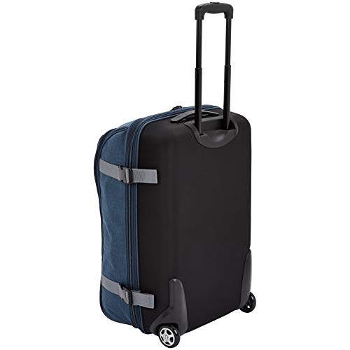 Amazon Basics Rolling Travel Duffel Bag Luggage with Wheels, Medium, Green