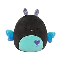 Squishmallows Original 14in Salem The Mischievous Black and Teal Moth – Official Jazwares Plush (Large)