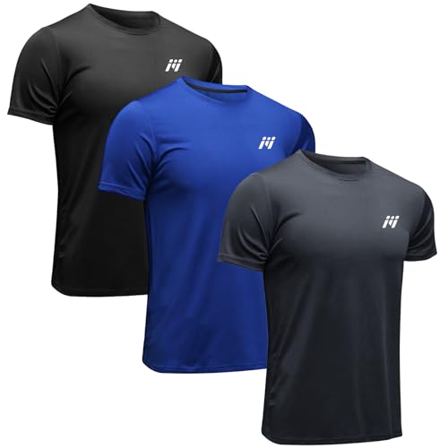 MEETWEE Camiseta Deportiva Homme, Manga Corta Camiseta Fitness Secado Rápido para Running, Gym 1/2/3/4 Pack