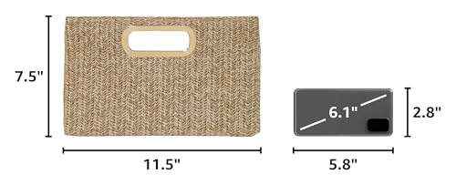 Image of Top Handle Straw Clutch