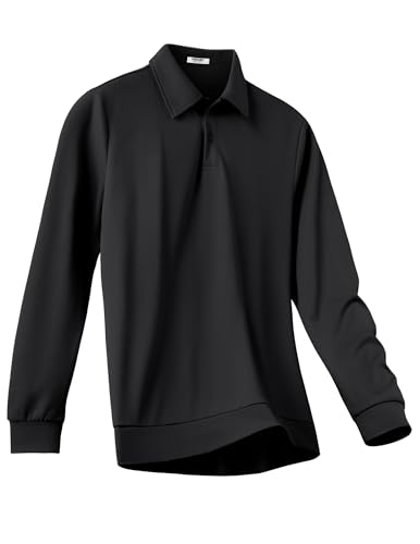 COOFANDY Men's Polo Wrinkle Free Shirts 2025 Long Sleeve Casual Golf Shirts Light Weight Moisture Wicking Pullover Shirts3