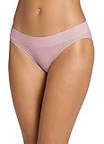 Jockey Women's Underwear EcoSeamfree Rib Bikini, Pink Haze, XL