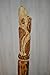 Hiking Stick - Hand Carved Wolf or Coyote Walking Staff - Custom Height Up to 60