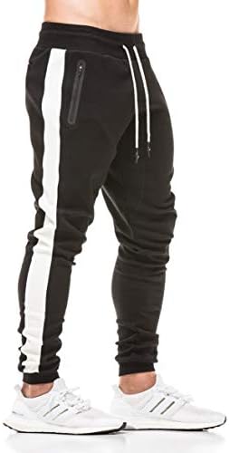 FLYFIREFLY Men's Gym Sport Pants Bodybuilding Workout Running Jogger Slim Fit Sweatpants