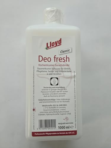 Lloyd Deo Fresh Geruchsbinder, Lemon Duft oder Breeze Duft oder Classik je 1000 ml Konzentrat (Classik Duft 1 Liter)