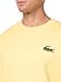 Lacoste Men's Loose Fit Badge Accent Fleece Sweatshirt, Yellow, Large