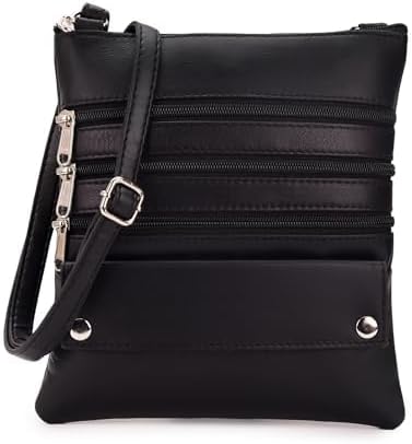 K London Luxury Gloss Leather Small Sling Bag for Unisex | Chest Slinger bag | Crossbody Bag | Side Bag Men | Mini Leather Slings | Corporate Gift Item | Passport Sling For Men And Women (17004)