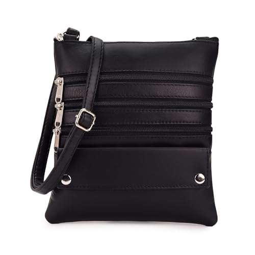 Luxury Gloss Leather Small Sling Bag for Unisex | Chest Slinger bag | Crossbody Bag | Side Bag Men | Mini Leather Slings | Corporate Gift Item | Passport Sling For Men And Women (17004)-image-20
