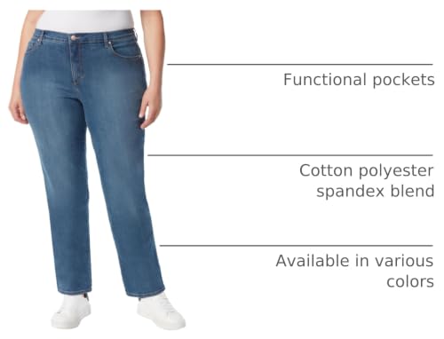 Image of Gloria Vanderbilt Womens Amanda Classic High Rise Tapered Jean Plus Size