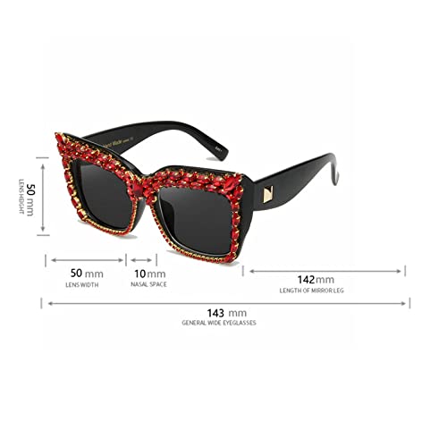 willochra Oversized Diamond Sunglasses Women Rhinestone Cat Eye Sunglasses Vintage bling party sunglasses Eyewear4