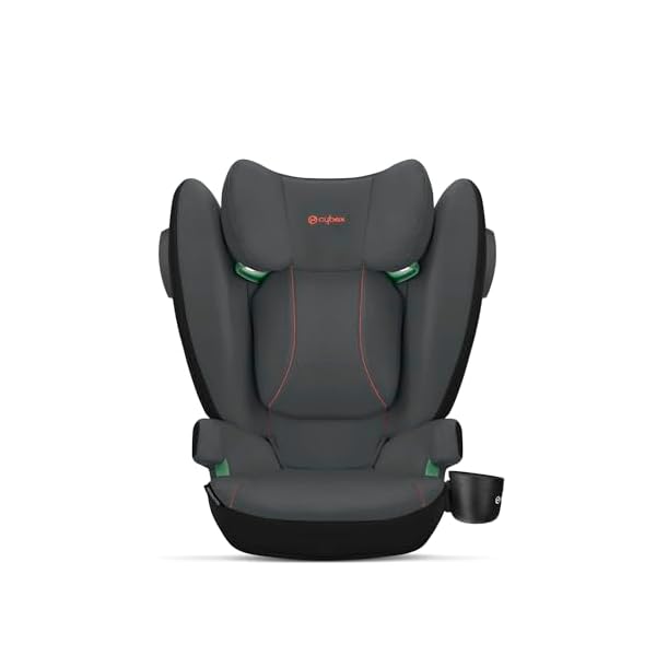 CYBEX Silver Kinder-Autositz Solution B4 i-Fix, Inkl. Getränkehalter, Für Autos mit und ohne ISOFIX, Ab ca. 3 bis 12 Jahre (100 - 150 cm), Ab ca. 15-50 kg, Steel Grey