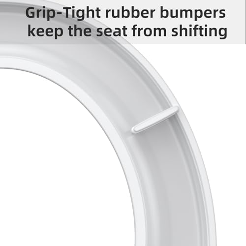 Toilet Seat Cover, Round Toilet Seat with Quick-Release Design, Easy to Remove and Clean, Smooth PP Material, Ideal for Daily Bathroom Needs,White