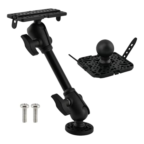 Soporte para buscador de peces para kayak, soporte electrónico Rotabale de 360 grados, soportes de montaje para buscador de peces con varilla extendida, para barco de pesca, lago, río, deportes al