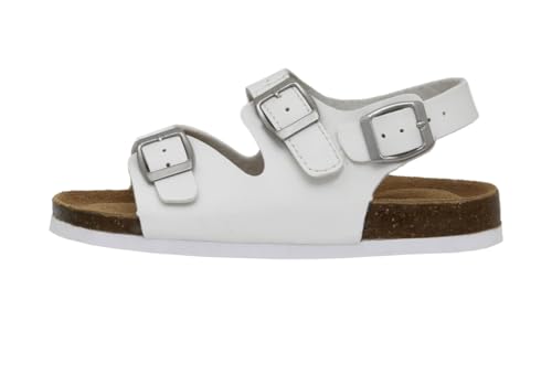 CUSHIONAIRE Kid's Liana JR Cork footbed Sandal with +Comfort, WHITE MATT 2 by CUSHIONAIRE - Used condition - Image 8