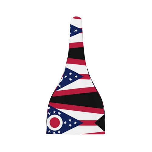 Baby Beanie Ohio State Flag Knotted Hat - Soft, Warm, Comfortable, Headwear for Newborns, 0-6 Months Black2