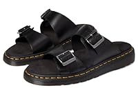 Dr. Martens Unisex Josef Slide Sandal, Black Analine Leather, UK 7/US M8W9