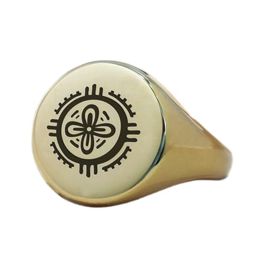 Anillo azteca de plata y oro el regalo de joyería vintage perfecto para ocasiones especiales