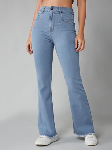 Image of Dolce Crudo Boot Cut High Rise Cropped Jeans for Women
