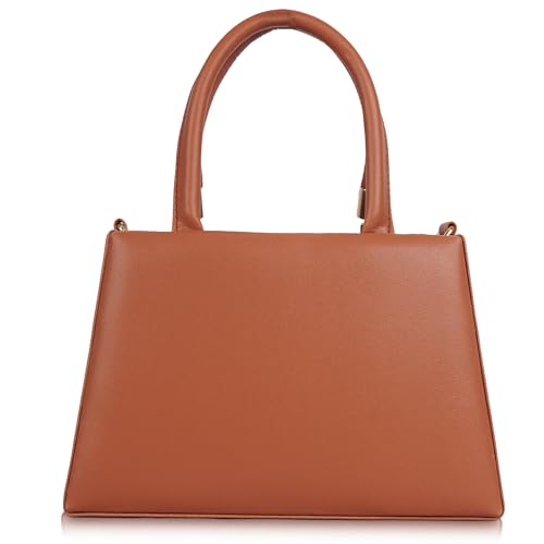 Image of Gold Rose Women's Elegant Color Block Handbag - Stylish Top Handle Purse for Office, Party & Daily Use | Premium Structured Ladies Hand Bag