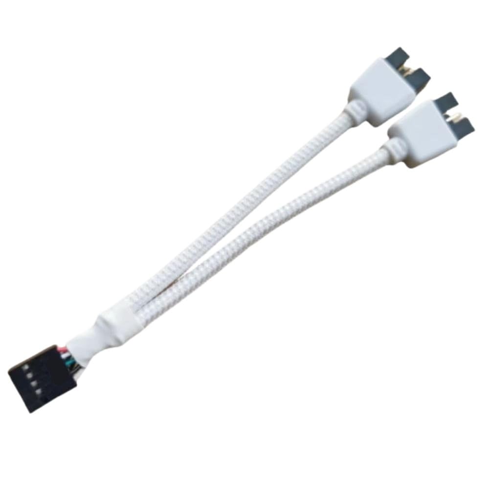 USB 9-pinowy na podwójny 9-pinowy rozdzielacz kabli komputer PC obudowa płyta główna 1 w 2 wyjścia transfer danych pleciony przewód osłonowy HUB przedłużona linia (biały)