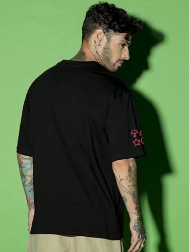 Image of Bewakoof X Squid Game Men's Cotton Graphic Print Oversized Fit Half Sleeve Round Neck T-Shirt | Casual Wear | Street Wear | Oversized t Shirt for Men Cotton | Baggy