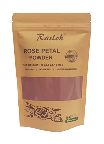 100% Pure Dried Rose Petals Powder | Rosa Centifolia | 8 oz.(227g) | Natural Face Pack & Facial Mask | Organic No added Preservatives | Real Rose Petal