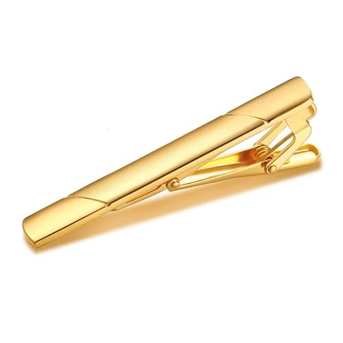 Clips de corbata para bodas y oficina pisacorbatas hombre negro y dorado elegante de 2 piezas