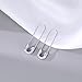 SLUYNZ Solid 925 Sterling Silver Safety Pin Hoop Earrings for Women Teen Girls Minimalist 1.4