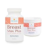 Kimi Naturals Breast Max Plus Bundle - Breast Enhancement Pills & Cream - Firming and Lifting Support, Natural Bust Enlargement for Fuller, Perkier, Curvier Breasts
