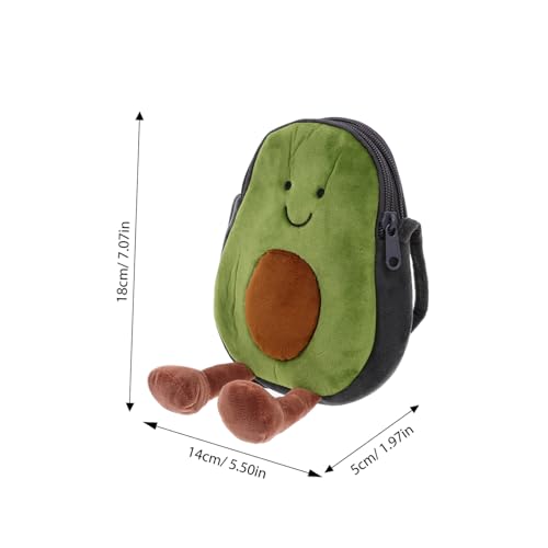 VALICLUD Fruit Shaped Crossbody Bag Avocado Coin Pouch for Boys and Girls and Students Versatile Storage Bag for Daily Life2