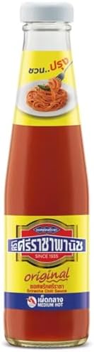 Sriracha Chili Sauce Medium Hot Thai Original Chili Sauce in bottle (250 g.) by Sriraja Panich